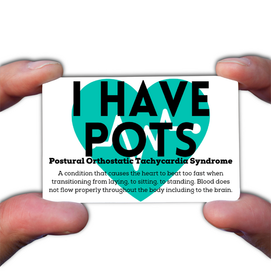 Postural Orthostatic Tachycardia Syndrome Medical ID Card