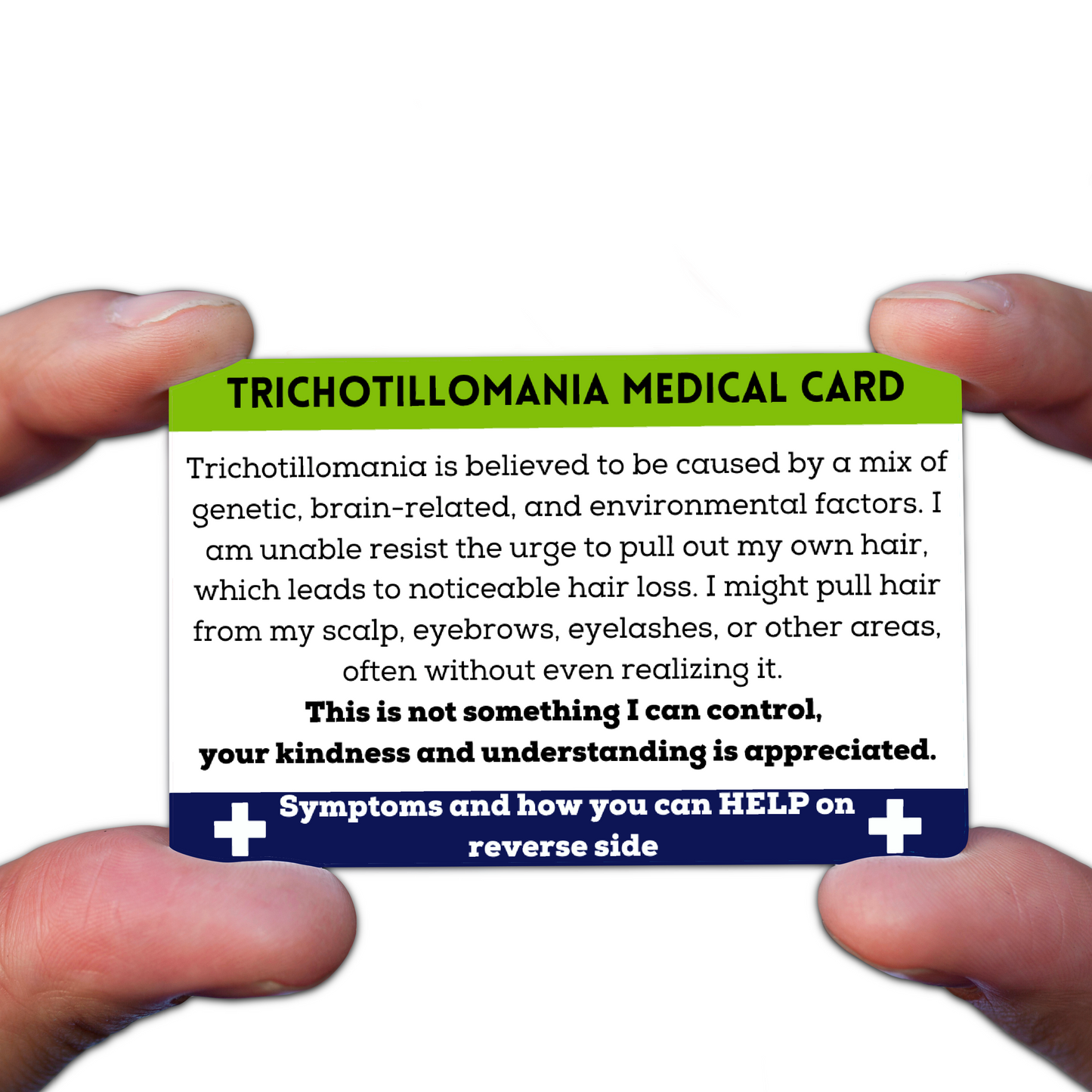 Trichotillomania Medical ID Card